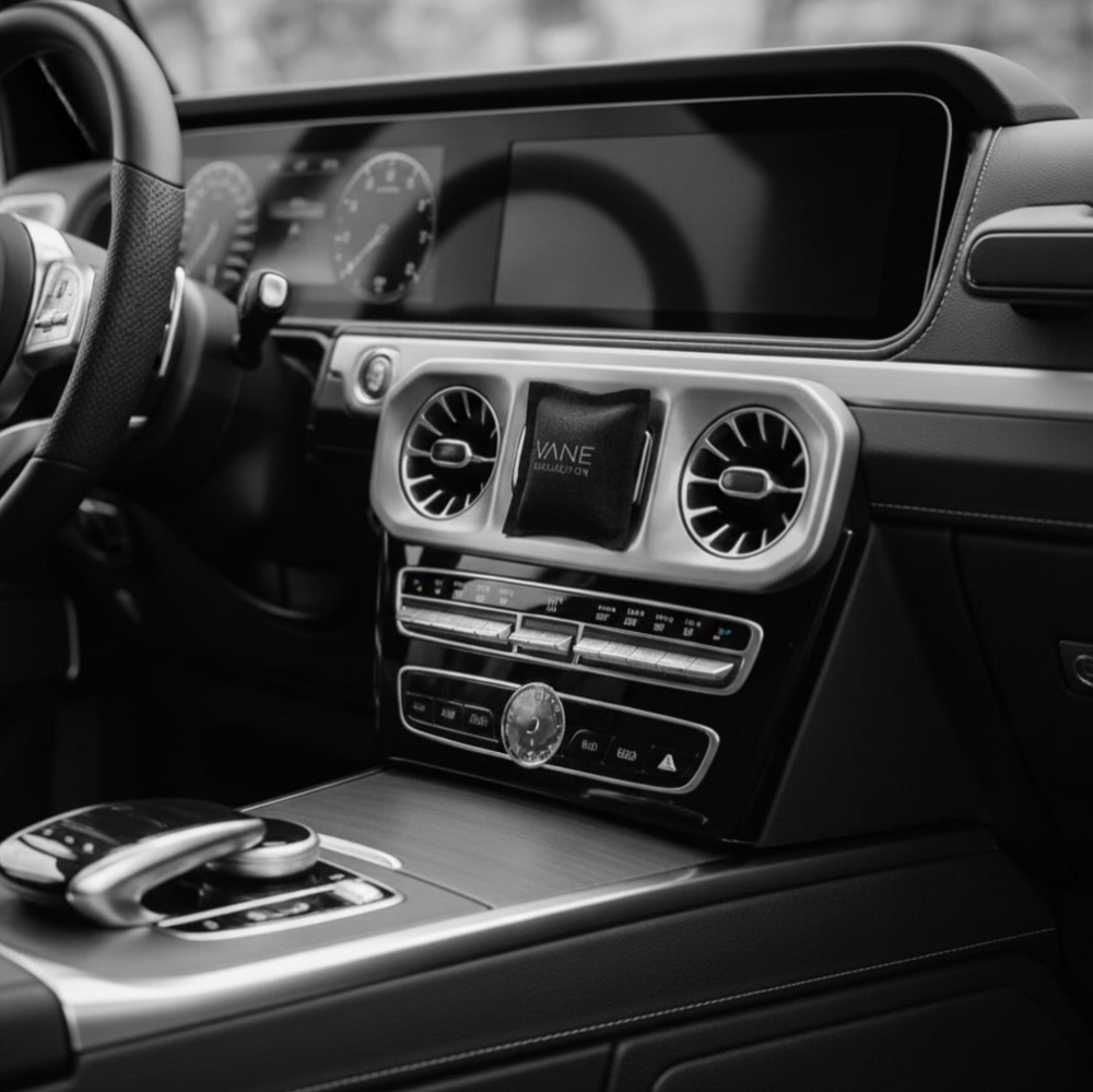 VANE Collection premium car fragrance — sfeervolle lifestyle shot