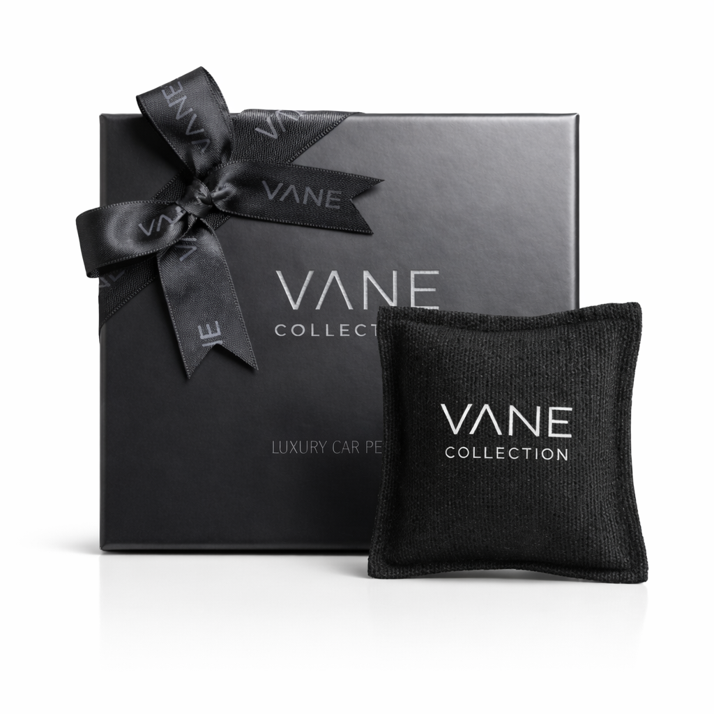 VANE Membership starterspakket — premium autoparfum giftset in matte zwarte doos